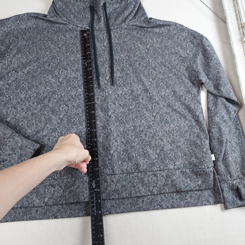 Mondetta Performance Luxe Hoodie Women's XL Gray Marled Stretch Athleisure - Picture 11 of 16